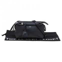 Pre Owned Fendi Black Leather Mini By The Way Crossbody Bag