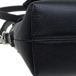 Pre Owned Fendi Black Leather Mini By The Way Crossbody Bag