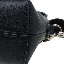 Pre Owned Fendi Black Leather Mini By The Way Crossbody Bag