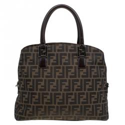 Pre Owned Fendi Tobacco Zucca Canvas Tote