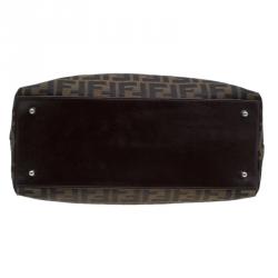 Pre Owned Fendi Tobacco Zucca Canvas Tote