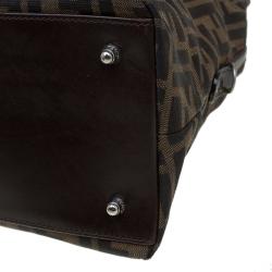 Pre Owned Fendi Tobacco Zucca Canvas Tote