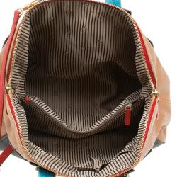 Pre Owned Fendi Multicolor Leather Large Chameleon Satchel