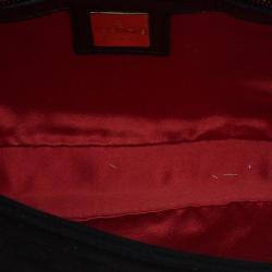 Pre Owned Fendi Black Suede Baguette Shoulder Bag