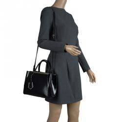 Pre Owned Fendi Black Saffiano Leather Small 2Jours Tote