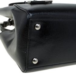 Pre Owned Fendi Black Saffiano Leather Small 2Jours Tote