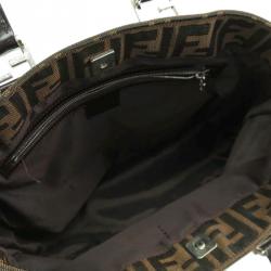 Pre Owned Fendi Tobacco Zucca Canvas Shopper Tote
