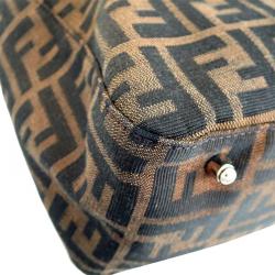 Pre Owned Fendi Tobacco Zucca Canvas Shopper Tote