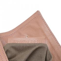 Pre Owned Fendi Beige Leather Maxi Baguette Flap Shoulder Bag