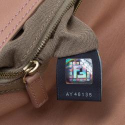 Pre Owned Fendi Beige Leather Maxi Baguette Flap Shoulder Bag