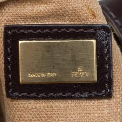 Pre Owned Fendi Tobacco Zucca Canvas Small Oyster Hobo