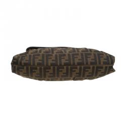 Pre Owned Fendi Tobacco Zucca Canvas Small Chef Shoulder Bag
