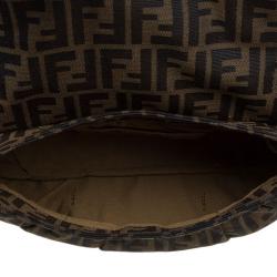 Pre Owned Fendi Tobacco Zucca Canvas Small Chef Shoulder Bag