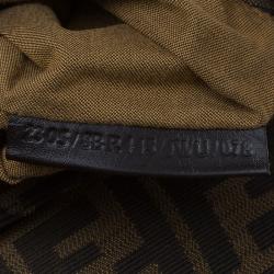 Pre Owned Fendi Tobacco Zucca Canvas Small Chef Shoulder Bag