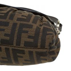 Pre Owned Fendi Tobacco Zucca Canvas Small Chef Shoulder Bag