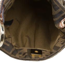 Pre Owned Fendi Tobacco Zucca Canvas Mini Chef Bag