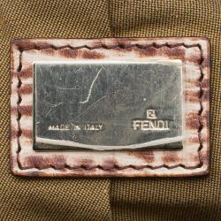 Pre Owned Fendi Tobacco Zucca Canvas Mini Chef Bag