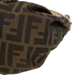 Pre Owned Fendi Tobacco Zucca Canvas Mini Chef Bag
