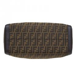 Pre Owned Fendi Tobacco Zucca Canvas Shopping Tote
