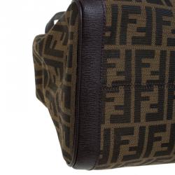 Pre Owned Fendi Tobacco Zucca Canvas Shopping Tote