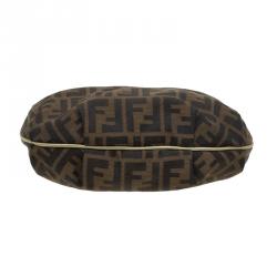 Pre Owned Fendi Tobacco Zucca Canvas Chef Chain Hobo