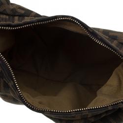 Pre Owned Fendi Tobacco Zucca Canvas Chef Chain Hobo