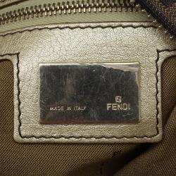 Pre Owned Fendi Tobacco Zucca Canvas Chef Chain Hobo