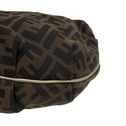 Pre Owned Fendi Tobacco Zucca Canvas Chef Chain Hobo