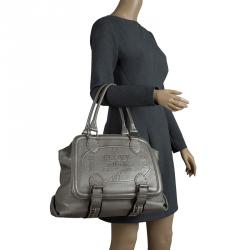 Pre Owned Fendi Grey Selleria Leather Tote