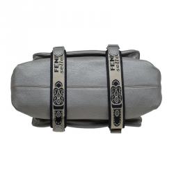 Pre Owned Fendi Grey Selleria Leather Tote