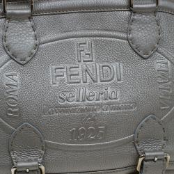 Pre Owned Fendi Grey Selleria Leather Tote