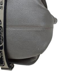 Pre Owned Fendi Grey Selleria Leather Tote