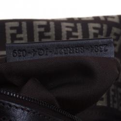 Pre Owned Fendi Brown Zucchino Canvas Large Mama Satchel