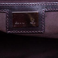 Pre Owned Fendi Brown Zucchino Canvas Large Mama Satchel