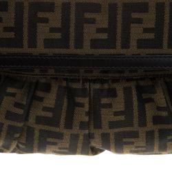 Pre Owned Fendi Tobacco Zucca Canvas Small Chef Shoulder Bag