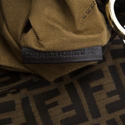 Pre Owned Fendi Tobacco Zucca Canvas Small Chef Shoulder Bag
