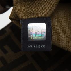 Pre Owned Fendi Tobacco Zucca Canvas Small Chef Shoulder Bag