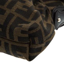 Pre Owned Fendi Tobacco Zucca Canvas Small Chef Shoulder Bag