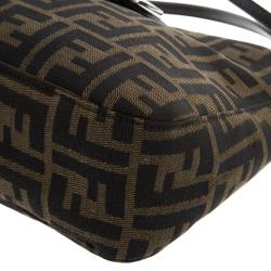 Pre Owned Fendi Tobacco Zucca Canvas Bauletto Hobo