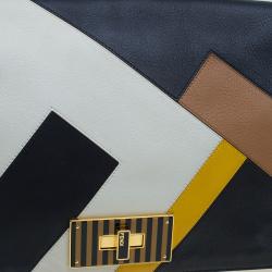 Pre Owned Fendi Black Leather Large 3D Claudia Shoulder Bag