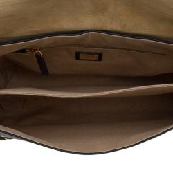 Pre Owned Fendi Black Leather Large 3D Claudia Shoulder Bag