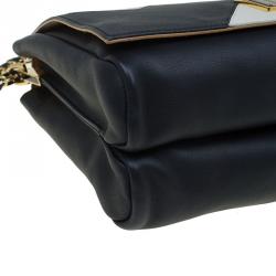 Pre Owned Fendi Black Leather Large 3D Claudia Shoulder Bag