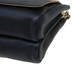 Pre Owned Fendi Black Leather Large 3D Claudia Shoulder Bag