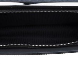 Pre Owned Fendi Dark Grey Textured Leather Small Demi Jour Shoulder Bag