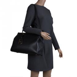 Pre Owned Fendi Black Saffiano Leather 2Jours Tote