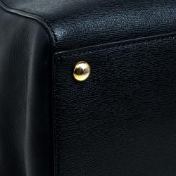 Pre Owned Fendi Black Saffiano Leather 2Jours Tote