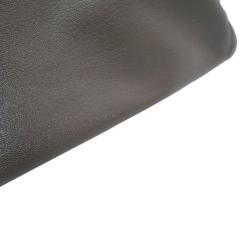 Pre Owned Fendi Dark Grey Leather Large Peekaboo Tote