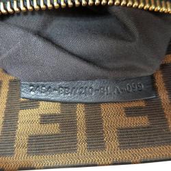 Pre Owned Fendi Dark Grey Leather Large Peekaboo Tote