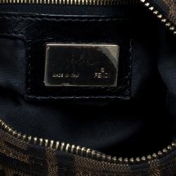 Pre Owned Fendi Tobacco Zucca Canvas Chef Chain Hobo