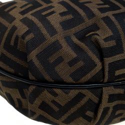 Pre Owned Fendi Tobacco Zucca Canvas Chef Chain Hobo